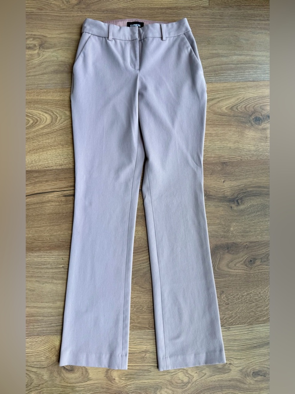 Express | Columnist Barely Bootcut Dress Pants – Mauve Pink Stretch Mid Rise 0R